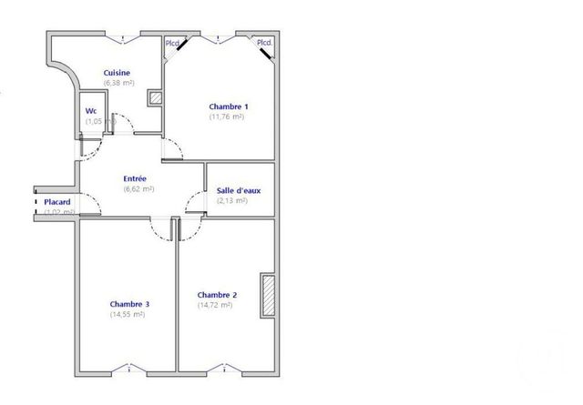 Appartement à vendre - 3 pièces - 60.0 m2 - PARIS - 75014 - ILE-DE-FRANCE - Century 21 Alésia